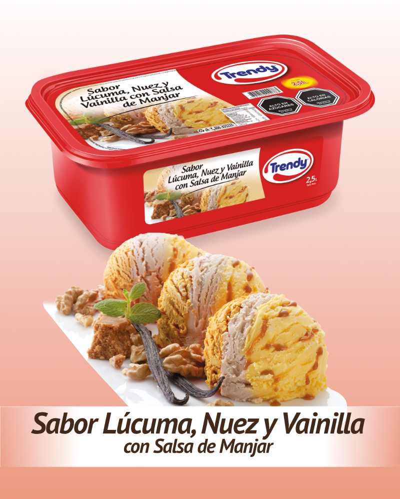 Cassata Trendy Sabor Lúcuma, Nuéz y Vainilla